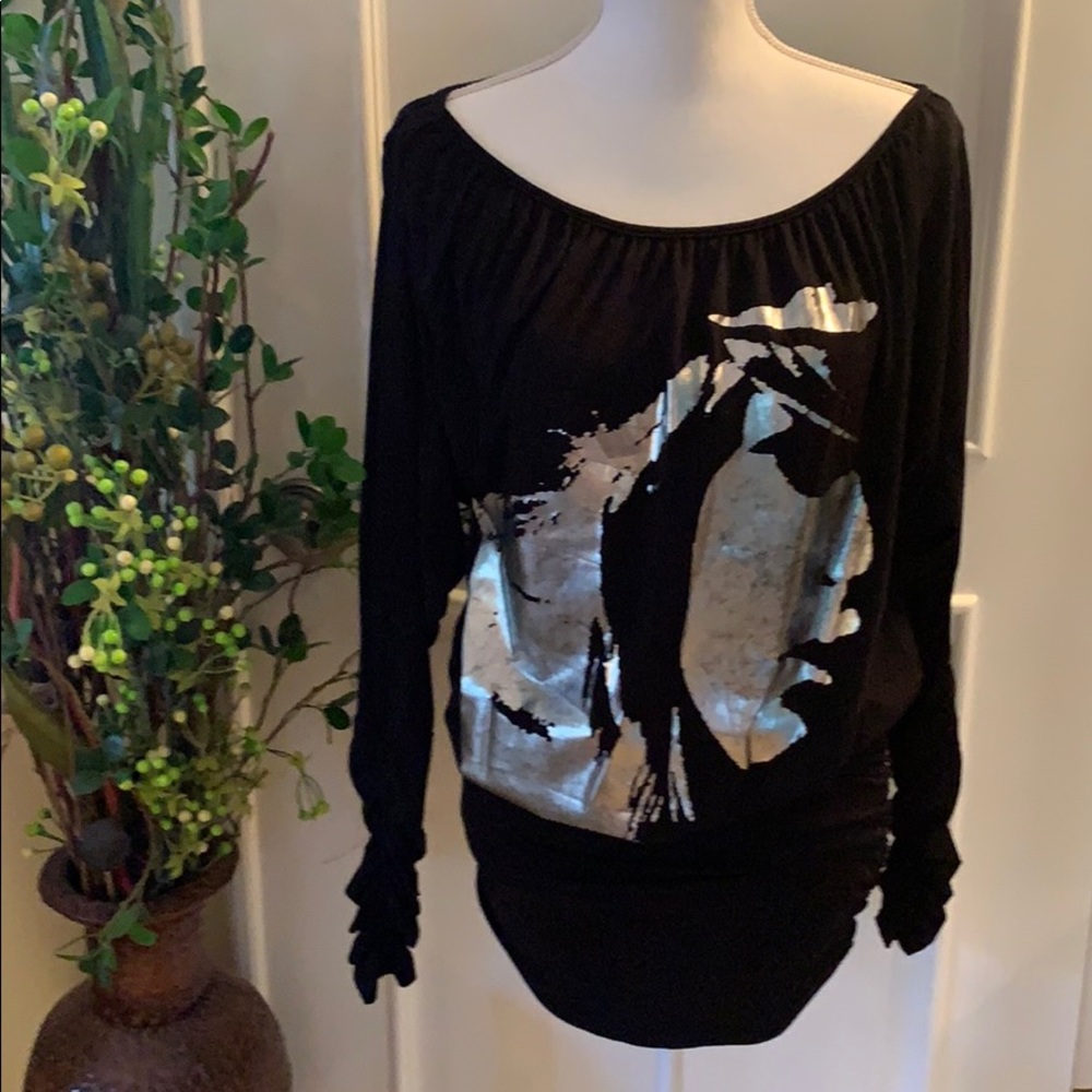 ❌TRADED❌ Double Zero Profile Sleeve Black Shirt